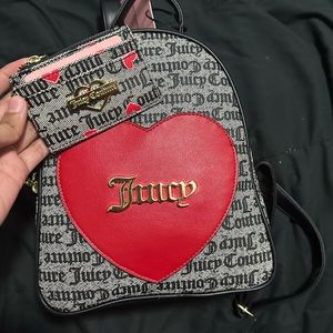 juicy couture valentine's day heart bag and wallet set